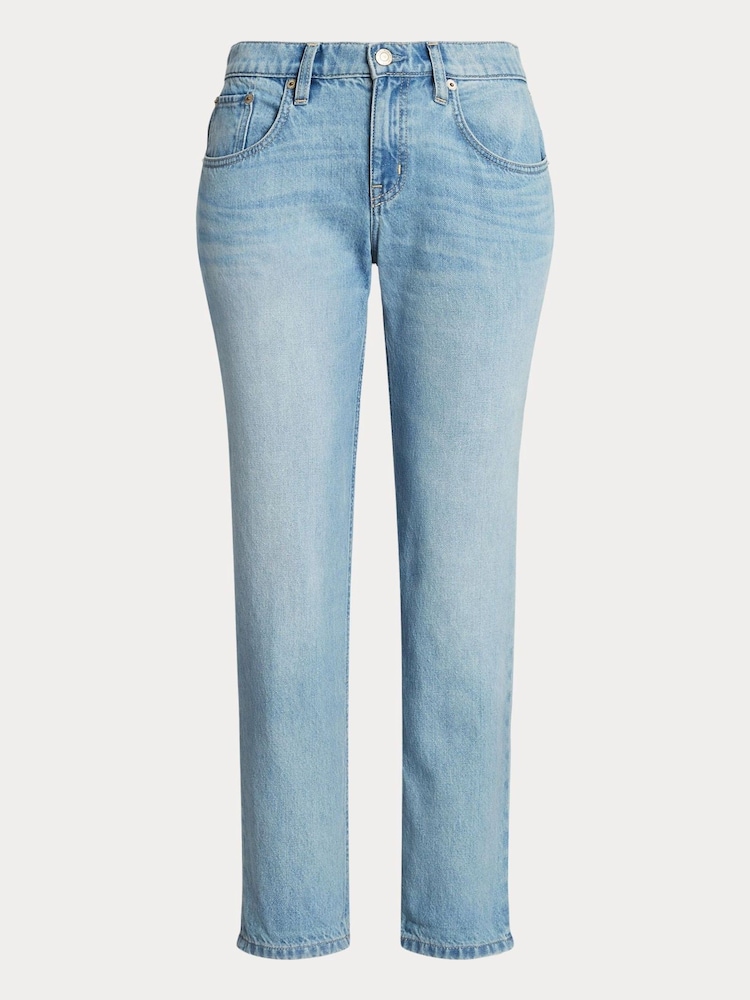 Lauren Ralph Lauren Light Blue Relaxed Tapered Ankle Jeans - Image 9 of 9