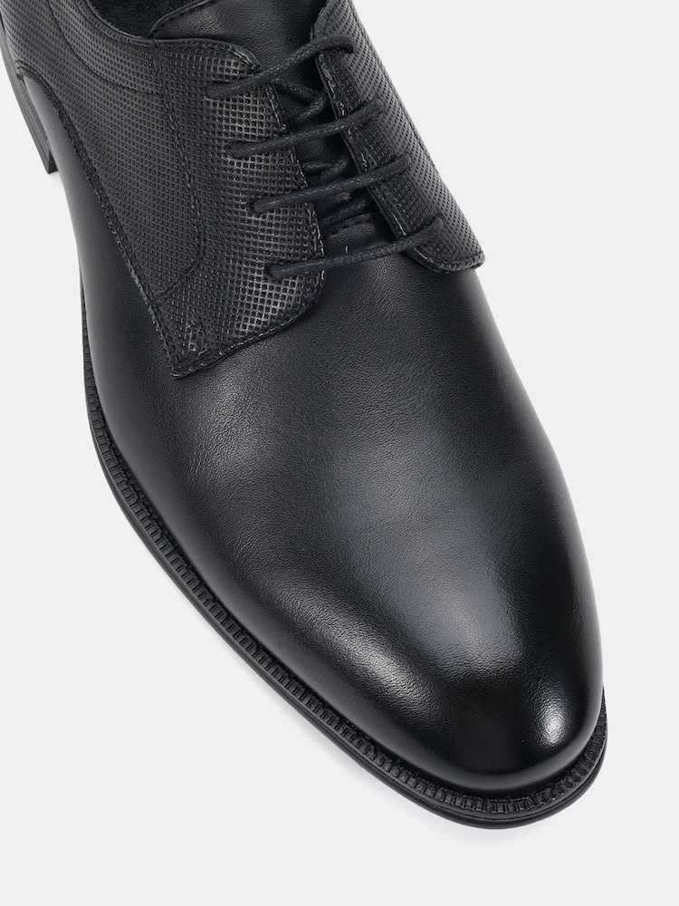 黑色 - Novo Niall Derby Lace Up Smart Shoes - 圖片 6，共 6