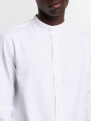 River Island White Long Sleeve Grandad Shirt - Image 3 of 4