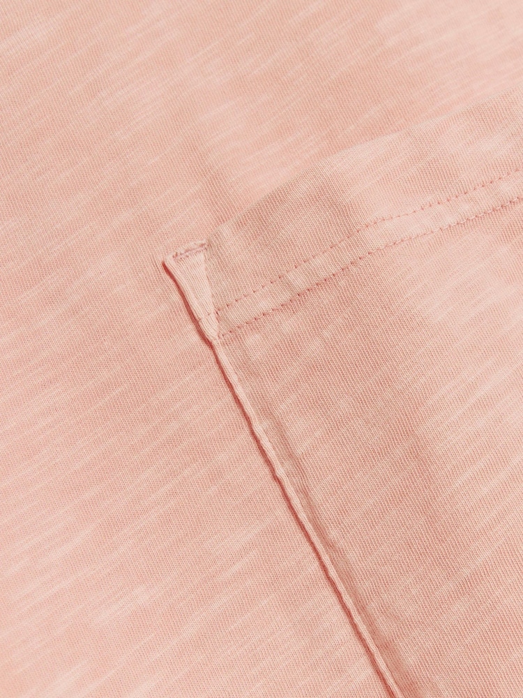 River Island Pink 100% Cotton Sleeveless Slub Pocket Tank Top - Image 4 of 4