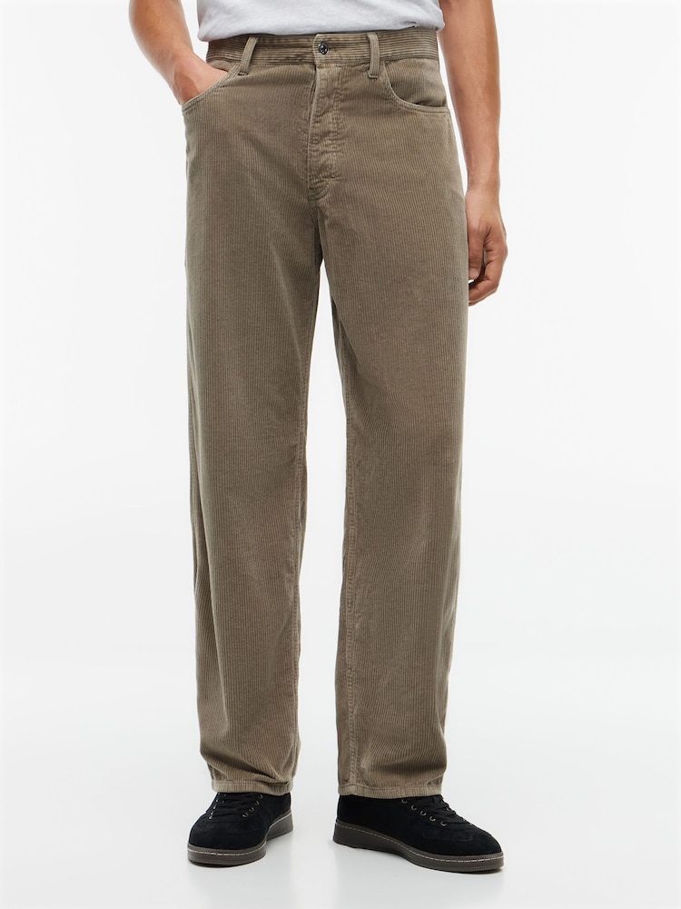 Tommy Jeans Green Jaimie Straight Five-Pocket Corduroy Trousers - Image 1 of 5