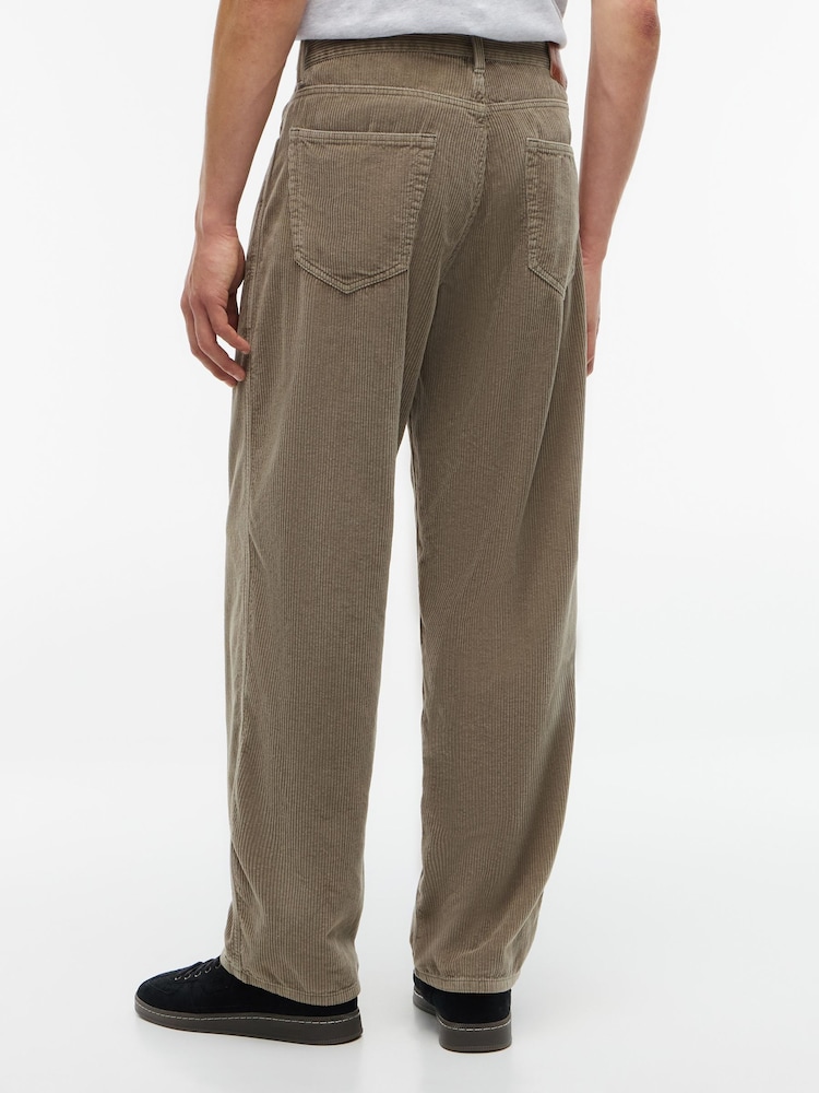 Tommy Jeans Green Jaimie Straight Five-Pocket Corduroy Trousers - Image 2 of 5