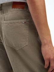 Tommy Jeans Green Jaimie Straight Five-Pocket Corduroy Trousers - Image 4 of 5