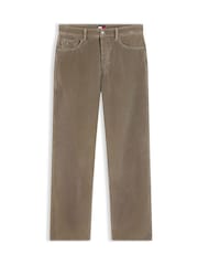 Tommy Jeans Green Jaimie Straight Five-Pocket Corduroy Trousers - Image 5 of 5