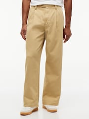 Tommy Jeans Brown Theo Loose Washed Chinos - Image 1 of 5