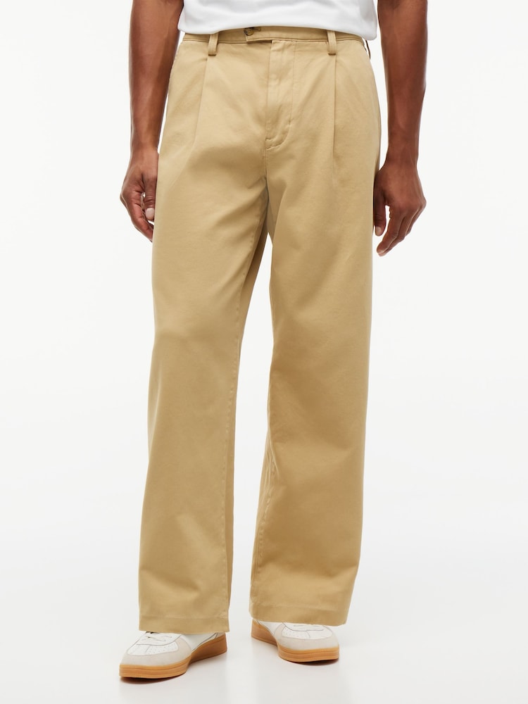 Tommy Jeans Brown Theo Loose Washed Chinos - Image 1 of 5 Tommy Jeans Brown Theo Loose Washed Chinos - Image 1 of 5