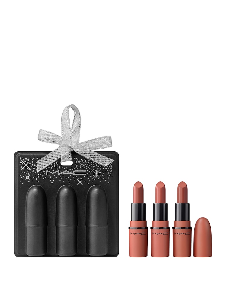 MAC Velvet Teddy Party Mini Lip Trio Christmas Ornament (Worth £45) - Image 1 of 7 MAC Velvet Teddy Party Mini Lip Trio Christmas Ornament (Worth £45) - Image 1 of 7