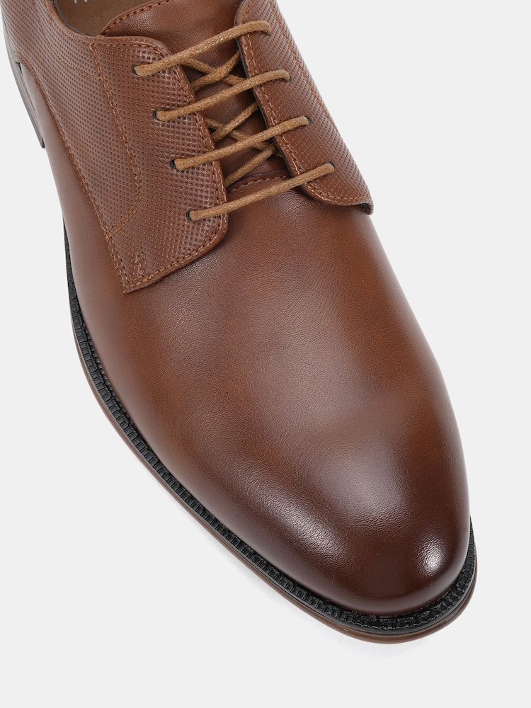 棕色 - Novo Niall Derby Lace Up Smart Shoes - 圖片 6，共 6