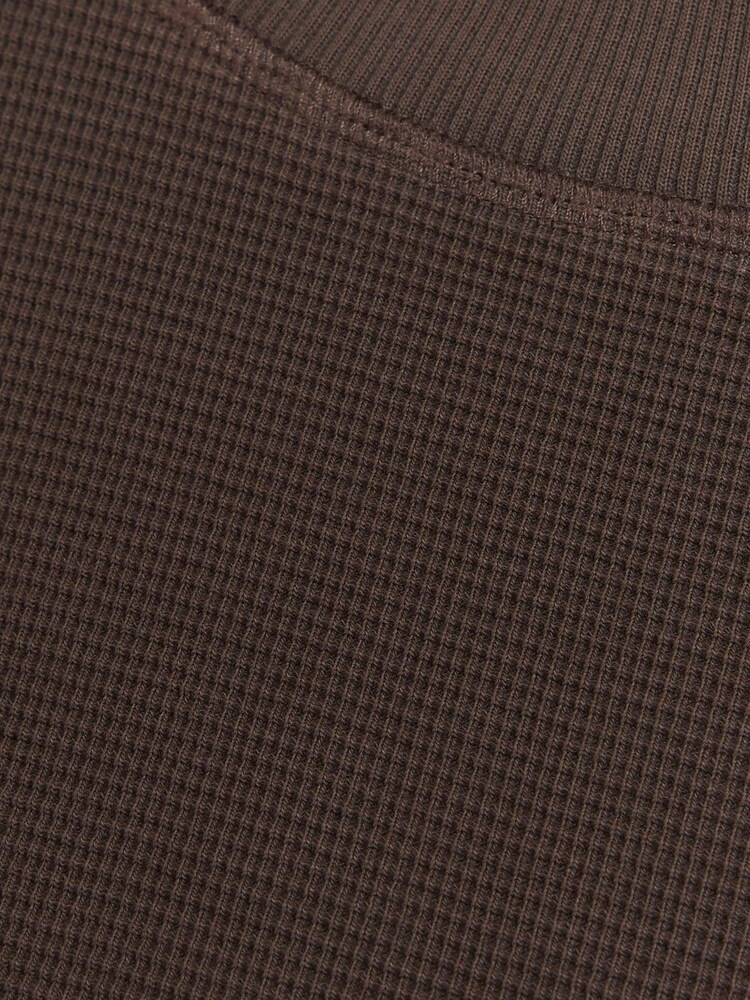 River Island Brown Regular Fit Washed Waffle T-Shirt - Image 4 of 4
