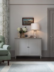 Laura Ashley Pale French Grey Hanover 2 Door Sideboard - Image 1 of 6