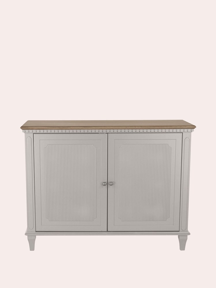 Laura Ashley Pale French Grey Hanover 2 Door Sideboard - Image 2 of 6