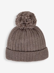 Marrón - Gorro de canalé calentito de Jojo Maman Bébé - Imagen 1 de 2