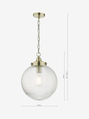 Dar Lighting Brass Tamara Ceiling Light Pendant - Image 2 of 4