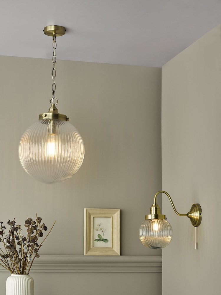 Dar Lighting Brass Tamara Ceiling Light Pendant - Image 4 of 4