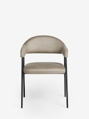 Set of 2 Monza Faux Leather Mink Brown Nora Dining Chairs - Image 2 of 8