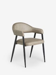 Set of 2 Monza Faux Leather Mink Brown Nora Dining Chairs - Image 4 of 8