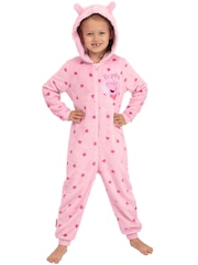 Character Pink Peppa Pig Heart Fleece Onesie - Image 2 of 12