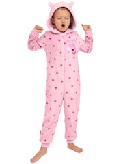 Character Pink Peppa Pig Heart Fleece Onesie - Image 6 of 12
