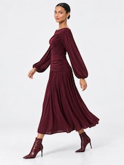 Jolie Moi Boat Neck Balloon Sleeve Maxi Dress - Image 5 of 8