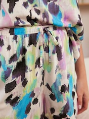 Animal Print Viscose Vest Pyjama Short Set - Image 4 of 8
