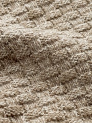 Neutral Basket Textured Regular Crew Neck Jumper - Image 7 of 7