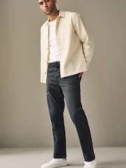 Grey Straight Belted Authentic Jeans - Image 2 of 9