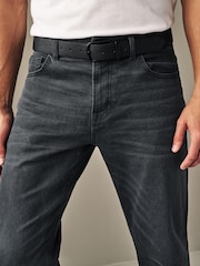 Grey Straight Belted Authentic Jeans - Image 4 of 9