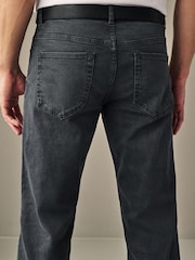 Grey Straight Belted Authentic Jeans - Image 5 of 9