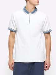 تي شيرت بيسبول صوف بشريط متباين من River Island - Image 1 of 6