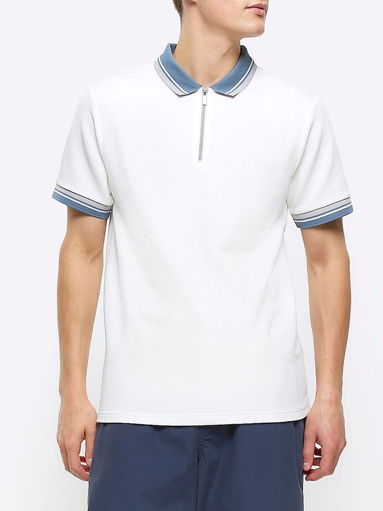 تي شيرت بيسبول صوف بشريط متباين من River Island - Image 1 of 6