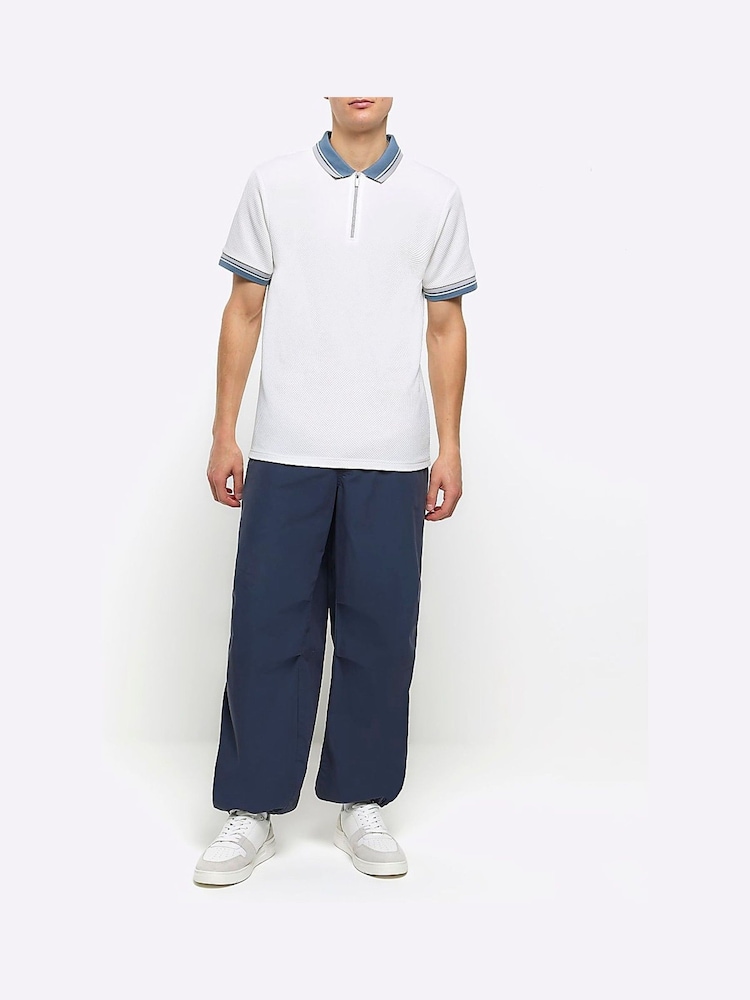 تي شيرت بيسبول صوف بشريط متباين من River Island - Image 3 of 6