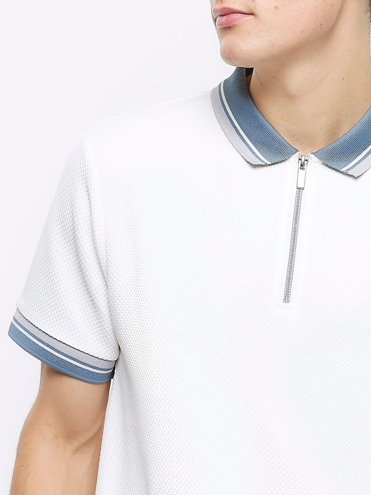 تي شيرت بيسبول صوف بشريط متباين من River Island - Image 4 of 6