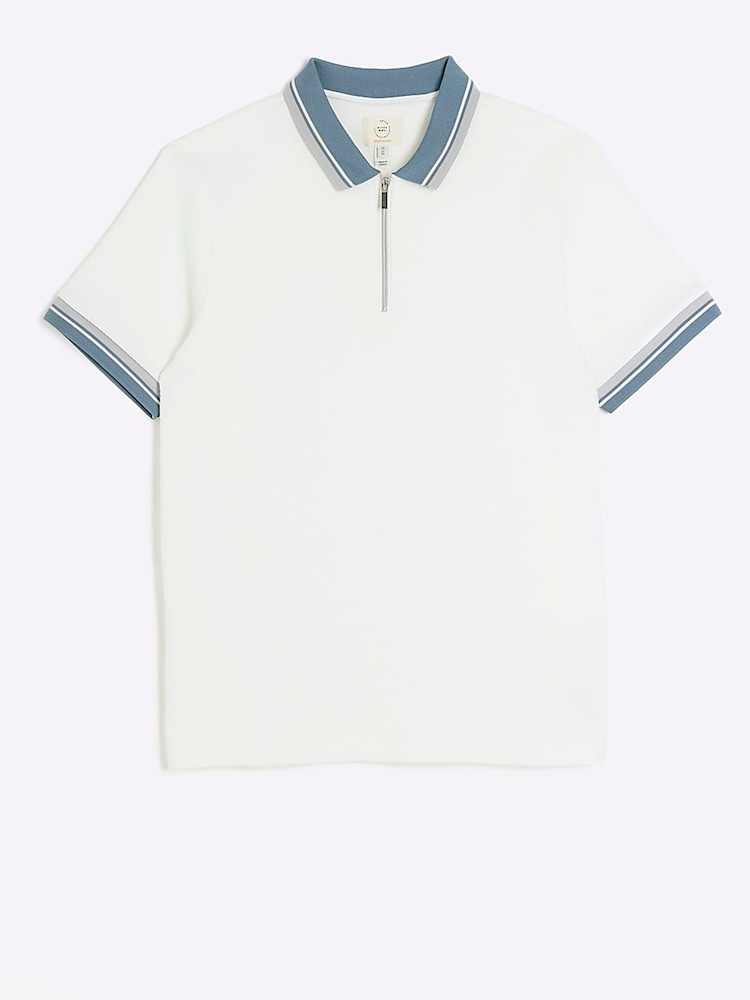 تي شيرت بيسبول صوف بشريط متباين من River Island - Image 5 of 6
