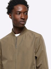 River Island Brown Cotton Bomber Jacket - Image 4 of 6