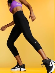 Nike Black One Cropped Leggings - Image 1 of 3