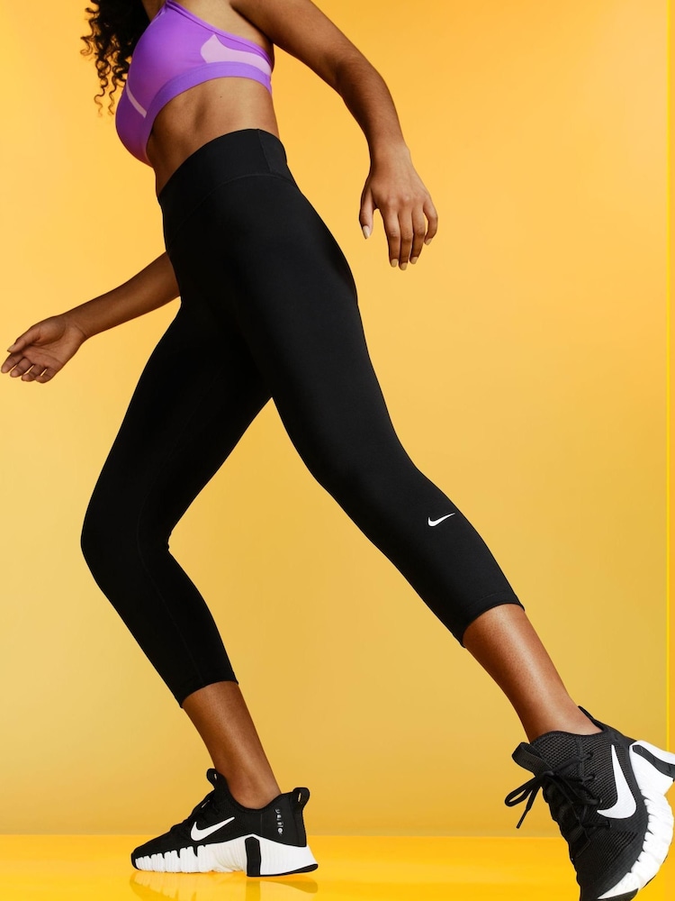 Nike Black One Cropped Leggings - Image 1 of 3