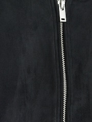 River Island Black Regular Fit Suedette Bomber Jacket - Image 10 of 10