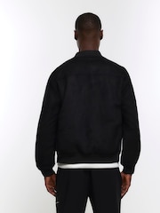 River Island Black Regular Fit Suedette Bomber Jacket - Image 6 of 10