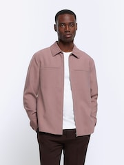 Roz - Jachetă River Island Essential Crew cu mânecă lungă - Image 1 of 6