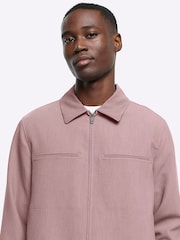 Roz - Jachetă River Island Essential Crew cu mânecă lungă - Image 4 of 6
