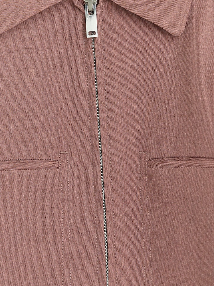 Roz - Jachetă River Island Essential Crew cu mânecă lungă - Image 6 of 6