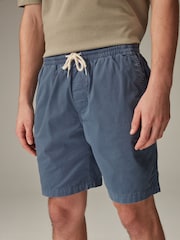 Blue Washed Cotton Elasticated Waist Shorts - Image 1 of 5