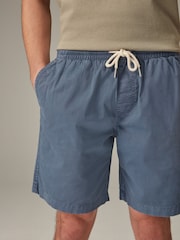 Blue Washed Cotton Elasticated Waist Shorts - Image 4 of 5