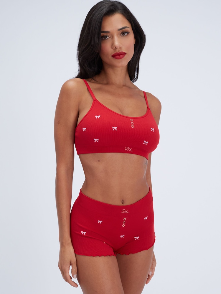 Boux Avenue Bow Embroidered Seamfree Shorts - Image 6 de 6