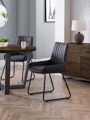 Julian Bowen Black Set of 2 Soho Dining Chairs - Image 1 of 6