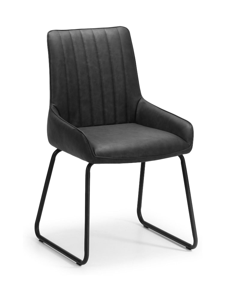 Julian Bowen Black Set of 2 Soho Dining Chairs - Image 2 of 4