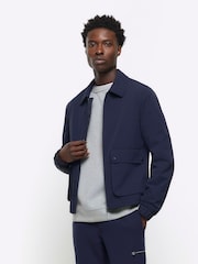 River Island Blue Regular Fit Easy Stretch Jacket - Image 1 of 4