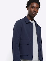 River Island Blue Regular Fit Easy Stretch Jacket - Image 3 of 4