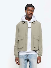 River Island Green Regular Fit Easy Stretch Jacket - Image 1 of 4