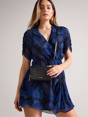 Ted Baker Black Stina Double Zip Mini Camera Bag - Image 1 of 5